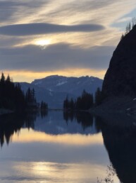 A view of Lake Agnes, near Lake Louise, AB, at 6:30 am.