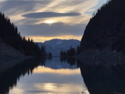 A view of Lake Agnes, near Lake Louise, AB, at 6:30 am.