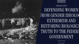 Left: Nazi book burnings of the Institute for Sexual Science's books / Right: Donald Trump executive order erasing trans people from the law