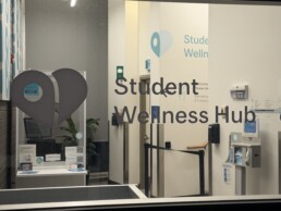 Photo of McGill's Student Wellness Hub as seen from outside.